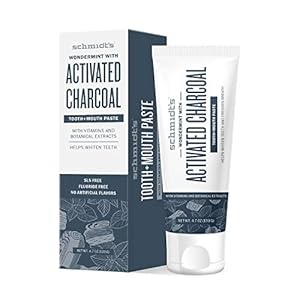Schmidt’s Houtskool natuurlijke tandpasta voor onmiddellijke tanden bleken en langdurige frisse adem, mondverzorging en…