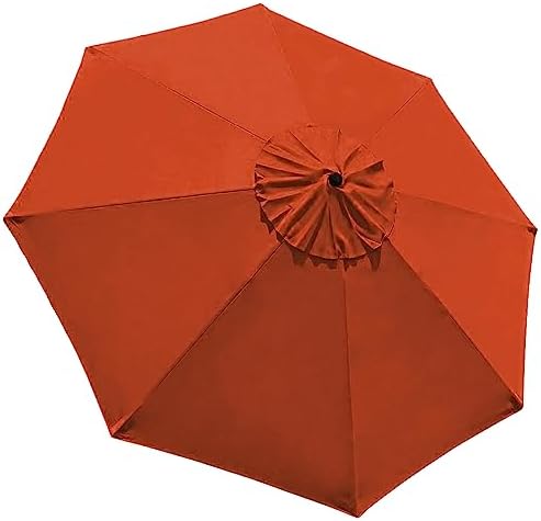 EliteShade USA Sunumbrella 9FT Replacement Covers 8 Ribs Market Patio Umbrella Canopy Cover (CANOPY ONLY) (Rust)