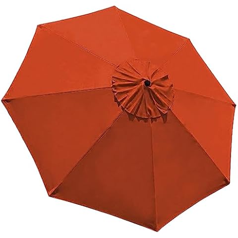 EliteShade USA 9FT Replacement Covers 8 Ribs Market Patio Umbrella Canopy Cover (CANOPY ONLY) (Rust-47) Cover