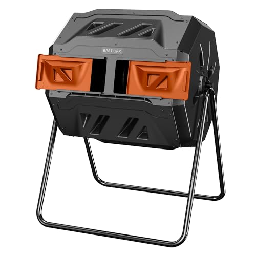 East Oak Compost Tumbler Outdoor, 43-Gallon Tumbling Compost Bin...
