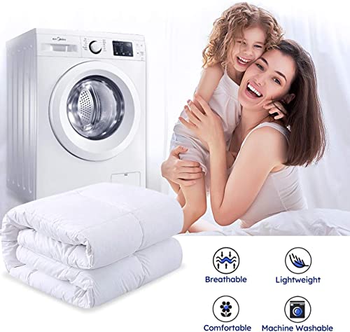 Image of Reversible Microfiber Comforter 300 GSM,Microfibre Reversible AC Comforter,Single All Weather Comforter for Single Bed Single Size Microfiber Filling, Size Single 68 inch X 90 inch Light Grey and Sky Blue