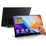 17.5" Portable Touchscreen Monitor, 1920×1200 IPS 16:10 Display, USB-C & HDMI Plug-and-Play, Built-in Dual Speakers, Ultra-Slim Travel Monitor for Laptop, PC, Smartphone & Game Consoles