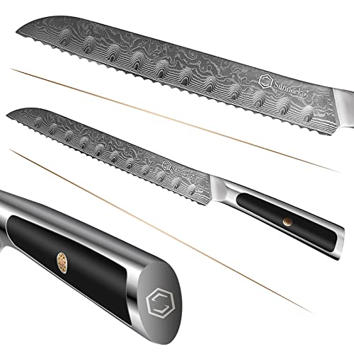 Sunnecko 20cm Brotmesser mit Wellenschliff – Ansicht 4