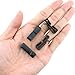 Bxian 25PCS Black Plastic Webbing Holder Inside Diameter 25mm Hiking Camping Outdoor Backpacking Helmet Goggle Strap Keeping Clip Buckle Accessory