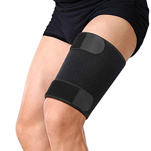 Thigh Brace, Compression Sleeve Support for Quad Groin Pain Relief, Breathable Non-slip Elastic