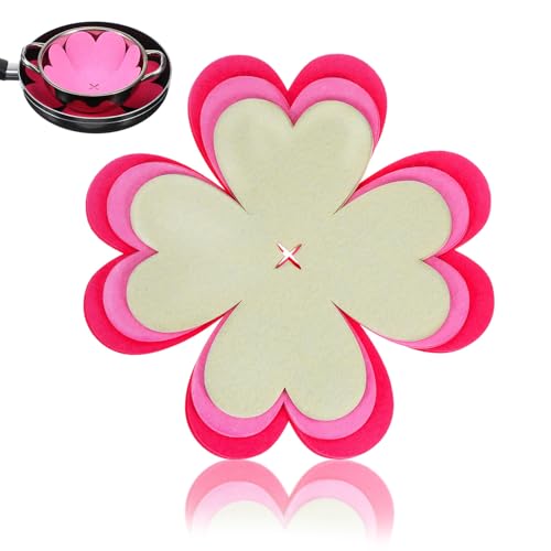Healvian Set de 6 Protectores para Ollas y Sartenes Aislamiento Térmico, Antideslizantes, en Colores Rosa para Uso en Cocina y Mesa