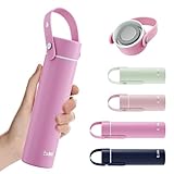 Exllena Termo Pequeño 300ml – Botella Térmica Pequeña con Asa de Silicona...