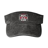 Coolest Dad Ever Sun Visor Sports Adjustable Visors Sport Wear Athletic Golf Hat for Men Women Black