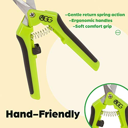 Active Gear Guy Gardening Trim Scissors For Hydroponic, Garden, And Bonsai Use. One Curved Blade And One Straight Blade. Great Tools For Precision Pruning And Trimming #TOP2