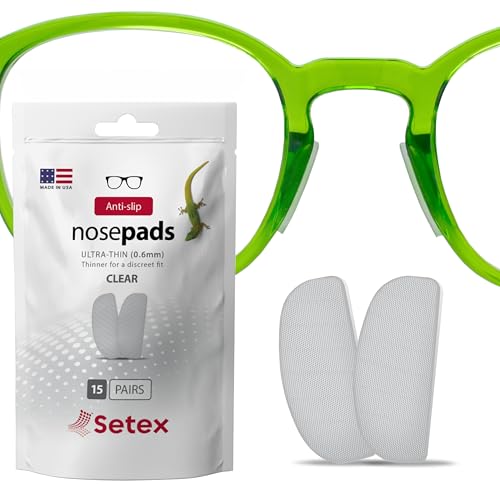 Image of Setex Gecko Grip Ultra-Thin 0.6mm Anti Slip Eyeglass Nose Pads 15 Pr. Clear