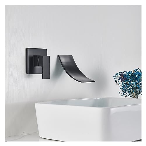 Robinet de bassin de salle de bain mural cascade pour éviter les éclaboussures