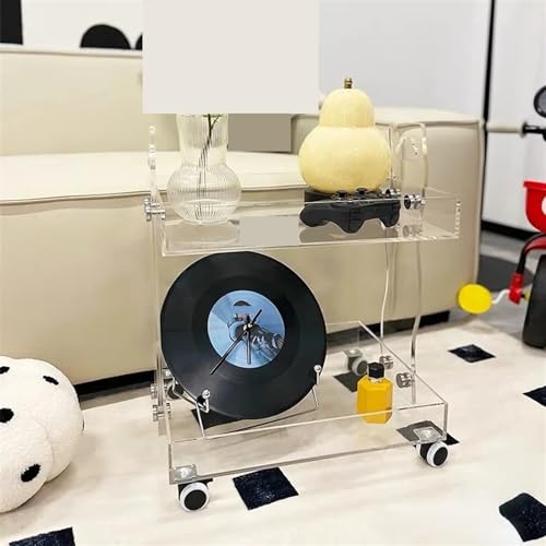 Table d'appoint en acrylique transparent pour petit espace et salon - 5