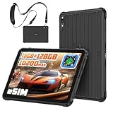 Ulefone RugKing Pad 2 Pro Outdoor Tablet Android 16 OS 10.1" 10200mAh, 4G LTE e-SIM, 48MP Camera 16GB+128GB IP68K Waterproof Shockproof, 120LM Super Torch 3-Card Slot/uSmart Expansion (Black)
