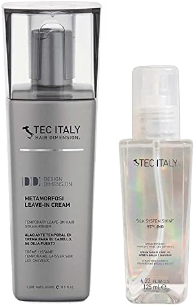 Tec Italy Frizz Hair Control Pack - Metamorfosi Leave in Cream & Silk System Shine