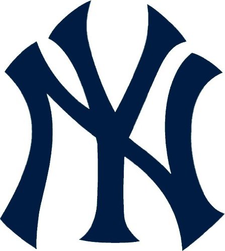 NY Yankee Baseball 12" DARK BLUE Decal Sticker