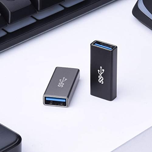 BASESAILOR USB Female to Female Adapter 3Pack,USB 3.0 Female to Type A Female 3.0 Cable Coupler for Connecting Two USB Male Ends Cord,Extension Connector
