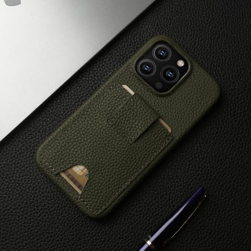 Fente pour porte-carte pour étui iPhone 11 coque cuir Armygreen