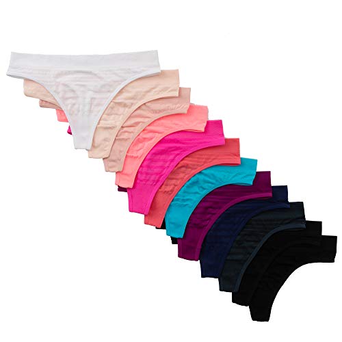 Image of Alyce Ives Intimates Womens Seamless No Show Thong, Pack of 12