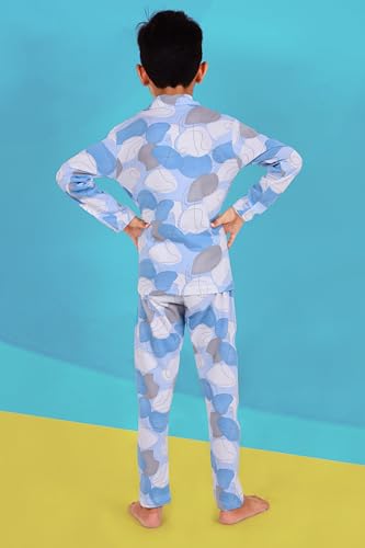 Image of 3BROS Kid's Pure Cotton Full Sleeves Night Suit /Dress for Boys /Girls Full Pajama & Top Sleep Suit Combo Set