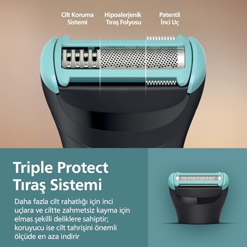 Philips Vücut Bakım 5000 serisi Duşa Uygun, Hassas Bölge ve Vücut Tıraş Makinesi - BG5475/15