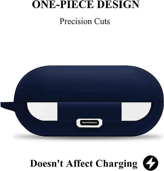 Image of Silicone Cover Compatible for Sony WF-C500 Bluetooth Earbuds case - Sony wfc 500 case Cover (Bluetooth Earbuds and Charging case not Included) (Dark Blue)