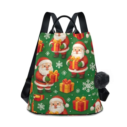 Sac à dos motif Père Noël haut de gamme avec finitions en cuir durable