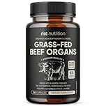 Rise Nutrition - Grass Fed Beef Liver Organ Complex Capsules - Supports Energy, Detoxification, Wellness, Digestion | Incl. Liver | Pasteur Raised & Grass Finished | Whole Super Food | Non-GMO | 1 Month Supply | 180 Capsules