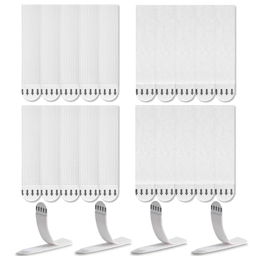 30 Pares/60 Tiras Cuelga Cuadros sin Clavos, Tiras Adhesivas para Colgar Cuadros para Marcos Adornos Espejos Marcos, Cuelga Facil para Colgar Cuadros sin Taladrar