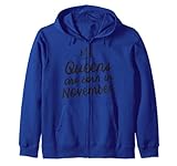 regalo di compleanno per donne - queens are born in november women felpa con cappuccio