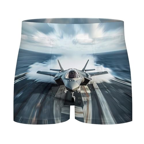 F-35 Fighter Jet U.S Air Force Mens Boxer Briefs Breathable Underwear Waist Underpants Shorts Trunks4