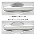 TANGSEN 4Pcs Universal 3D Carbon Fiber Texture Automotive Door Cup Handle Recess Paint Protector Cover Scratch Non-Marking White Translucent Silicone Personalize Pad Sticker (L)