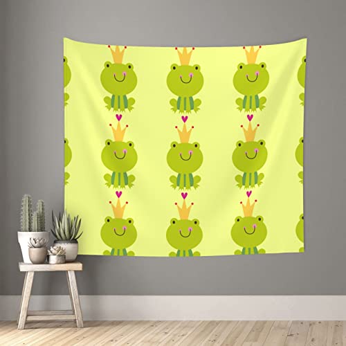 Tapisserie murale grenouille couronne Ousika pour habiller un mur de chambre