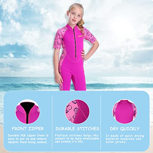Goldfin Kids Wetsuits For Boys Girls, 2Mm Toddler Shorty Wetsuit Youth Neoprene Suit Front Zip Keep Warm For Water Aerobics Diving Surfing Swimming #TOP3