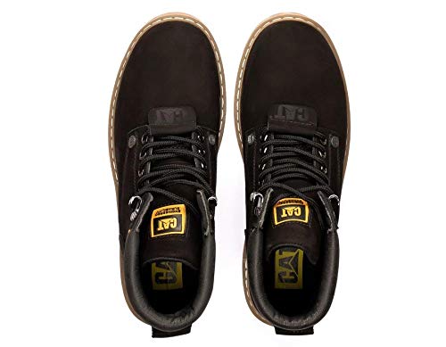 Bota Caterpillar de couro masculina preta + Brinde (41, preta)