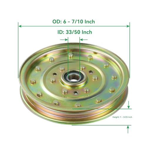POSEAGLE 1-633109 Idler Pulley with 1-603299 Deck Wheel Replaces 116-4667, 126-4667, 126-7685, 1-633109, 633109, 132-9424, 1-603299, 68-2730, 710138, 116-9981, 103-4051, 103-5364