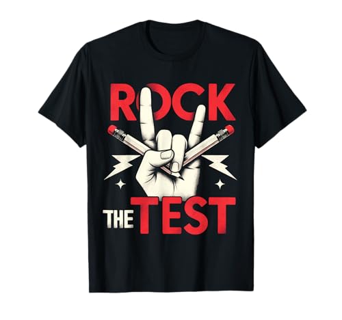 Testing Day Rock The Test Rock Music Teacher Student T-Shirt