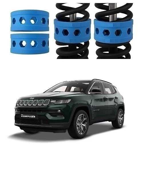 POWER X Rear Coil Spring Rubber Buffer Kit for Compass | Size B | Increases Car Height & Ground Clearance | Shock Absorber & Suspension Stabilizer Cushion | Heavy Duty TPE Material-picture-14