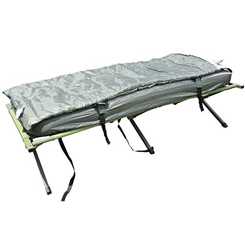 Nishore Barraca de berço portátil com colchão de ar confortável, saco de dormir quente e aconchegant