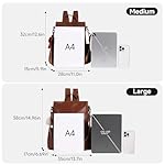 CHERUTY Women Backpack Purse PU Leather Anti-theft Casual Shoulder Bag Fashion Ladies Satchel Bags - Image 3