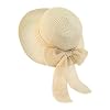 CAOLATOR Dames strohoed brede rand zonnehoed met merk zomer strand hoed UV-bescherming slaaphoed voor outdoor…