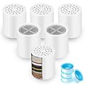 Enhon 6 Pack 20 Stage Shower Filter Replacement Cartridge, Shower Head Filter Refill for Hard Water to Remove Chlorine Fluoride Heavy Metal, High Output Bath Cartridges for Skin Hair Healthy