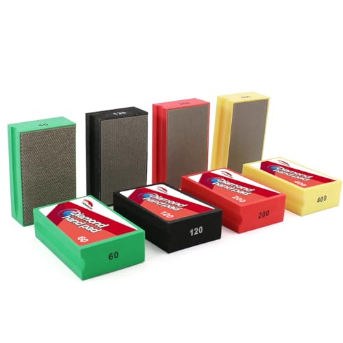 HOMESOM Diamond Hand Polishing Pads Electroplated Diamond Tools Pad Sanding Block for Grante MarbIe Stone Glass 200 Grit - Image 4
