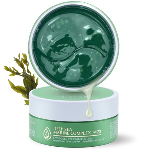 73% Meerwasser - Kollagen & EGF Augenpads I Anti-Falten (Feine Linien) I Niacinamid zum Aufhellen I Korean skincare By BACIEL (30 Paia)