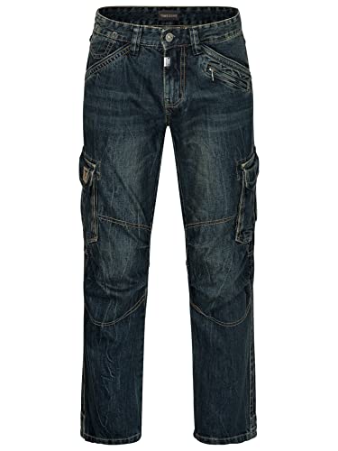 Timezone Heren Cargo Jeans broek Benito TZ 3983 Urban Indigo, 3983 Urban Indigo Wash., 36W x 32L