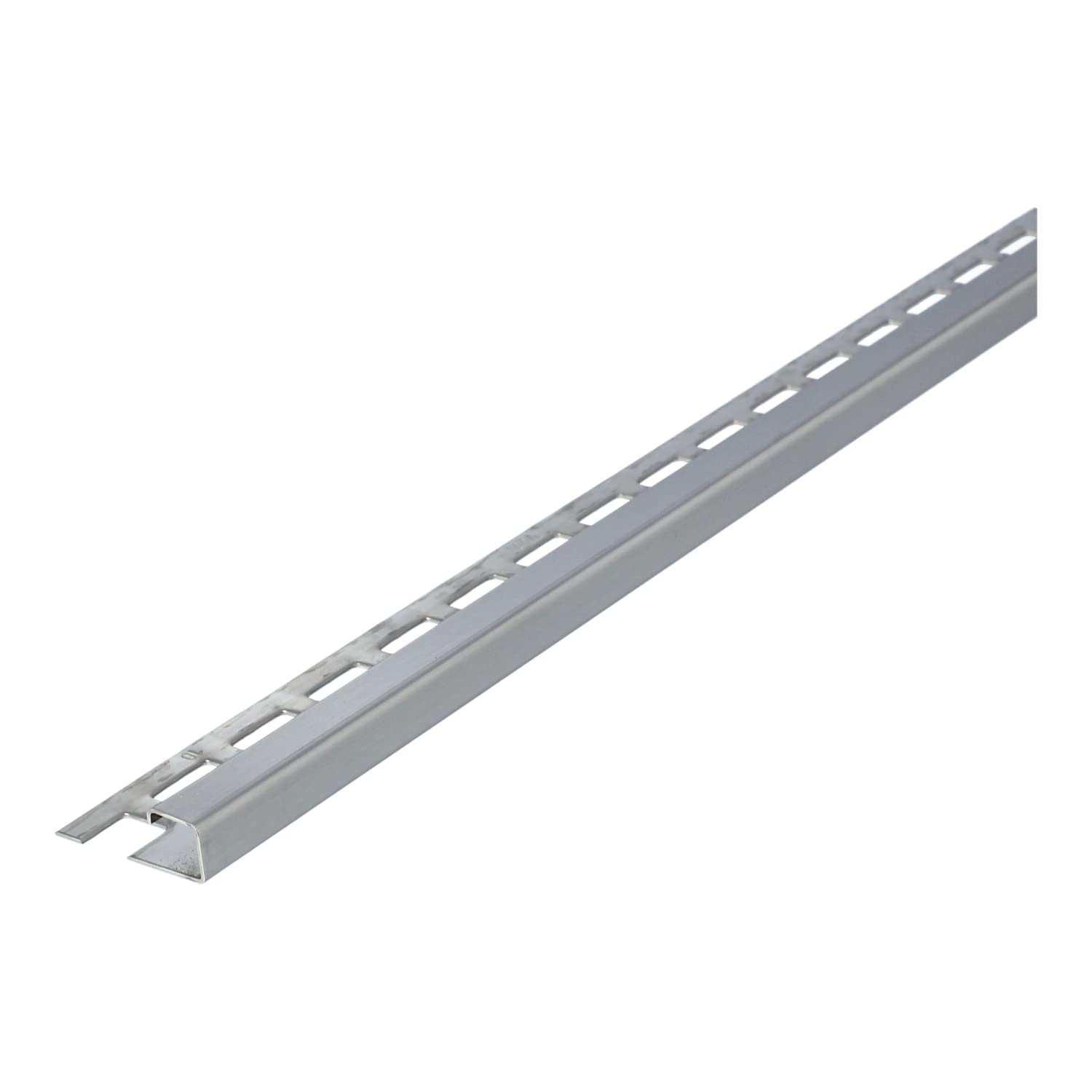 Fliesenschiene, Fliesenprofil, Quadratprofil, Edelstahl (V2A) gebürstet, Länge 2,50 m 8 mm Höhe 5 Stück Setpreis