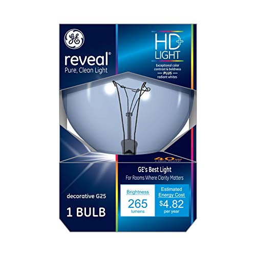 Ge Lighting 48694 Incandescent G25, 6 Count (Pack Of 1), Clear Reveal, 6 Bulb #TOP2