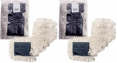 Genuine Joe - 00365EA Disposable Cotton Dust Mop Refill, 5" W x 36" L, Natural (Pack of 2)