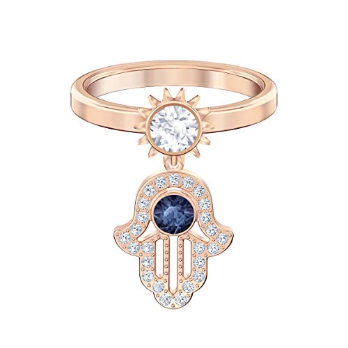 Preisvergleich Produktbild Swarovski Symbolic Motivring, Blau, Rosé vergoldet