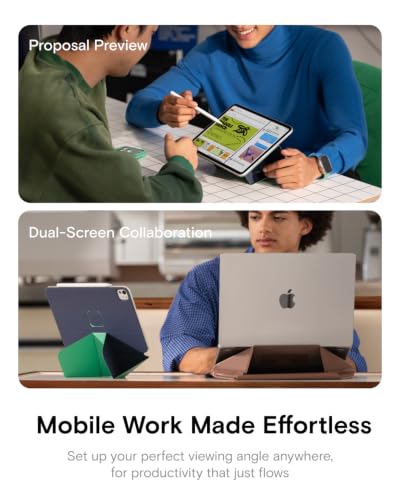 Image of MOFT Dynamic Folio Case for iPad mini 7 A17 Pro 2024 & iPad mini 6th A15 2021, 8.3 Inch Silm Magnetic Stand Case with 20+ Viewing Angles, Auto Wake /Sleep, Ultra Thin,Beach White