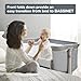 RONBEI Baby Bassinet Bedside Sleeper, Easy to Assemble Bassinets for Baby/Infants, Height Adjustable Bedside Bassinet for Newborn Baby